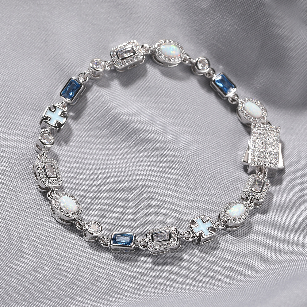 Exquisite Light 6mm Blue Series Color Bracelet Simple Fresh Versatile Jewelry - view 6