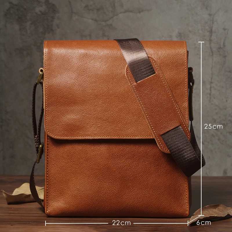 NUKA Mens Genuine Leather Shoulder Bag Retro Flap Crossbody Bags Casual Trend Satchel High Quality Luxury Cowhide Messenger Bag J251025