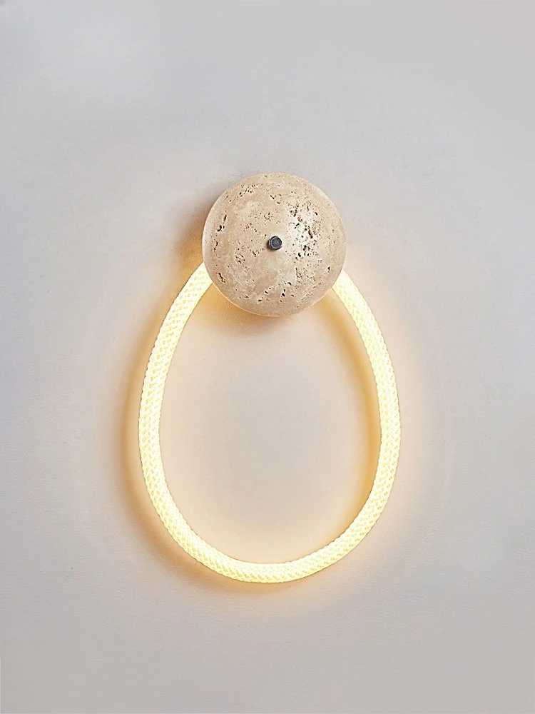 Postmodern WabiSabi Wall Lamp Nordic Bedside Sconce for Bedroom Entryway Living Room Creative Ambiance Hotel Decor C251124