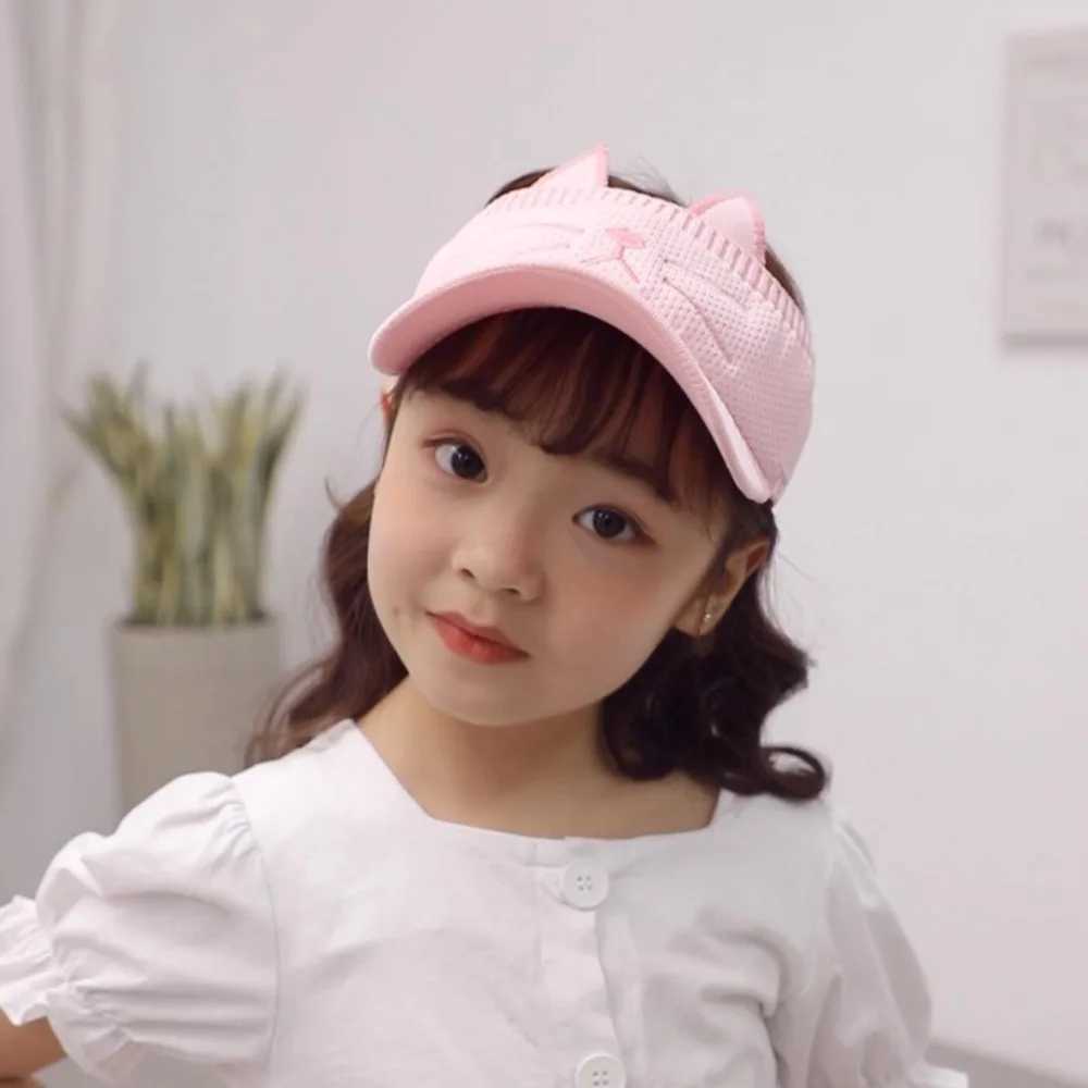 Fashion Summer Children Baseball Cap Cartoon Elastic Empty Top Hat Cotton Large Brim Baby Sun Hat Four Seasons Z251029
