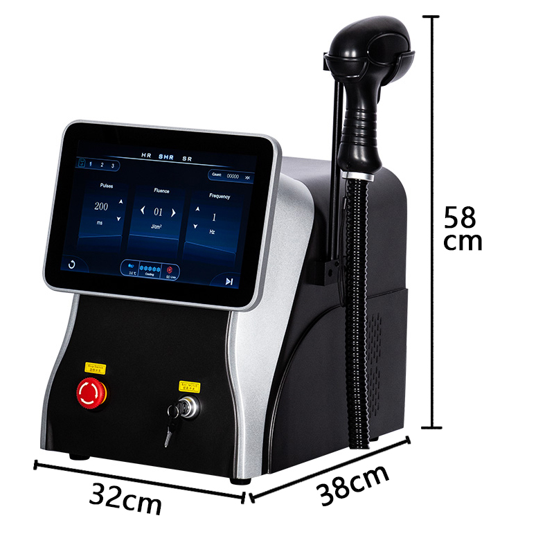 Professional Grade 808NM 808/755/1064 nm Hair Removal Device Featuring an Advanced Cool-Skin Technology & Three Different Lasers Settings
