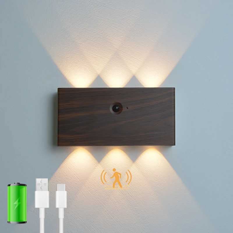4000mAh LED Battery Wall Light Indoor Wall Lamp with Motion Sensor Wireless for Hallway Living Room Bedroom Garage 6W Lighting C251124