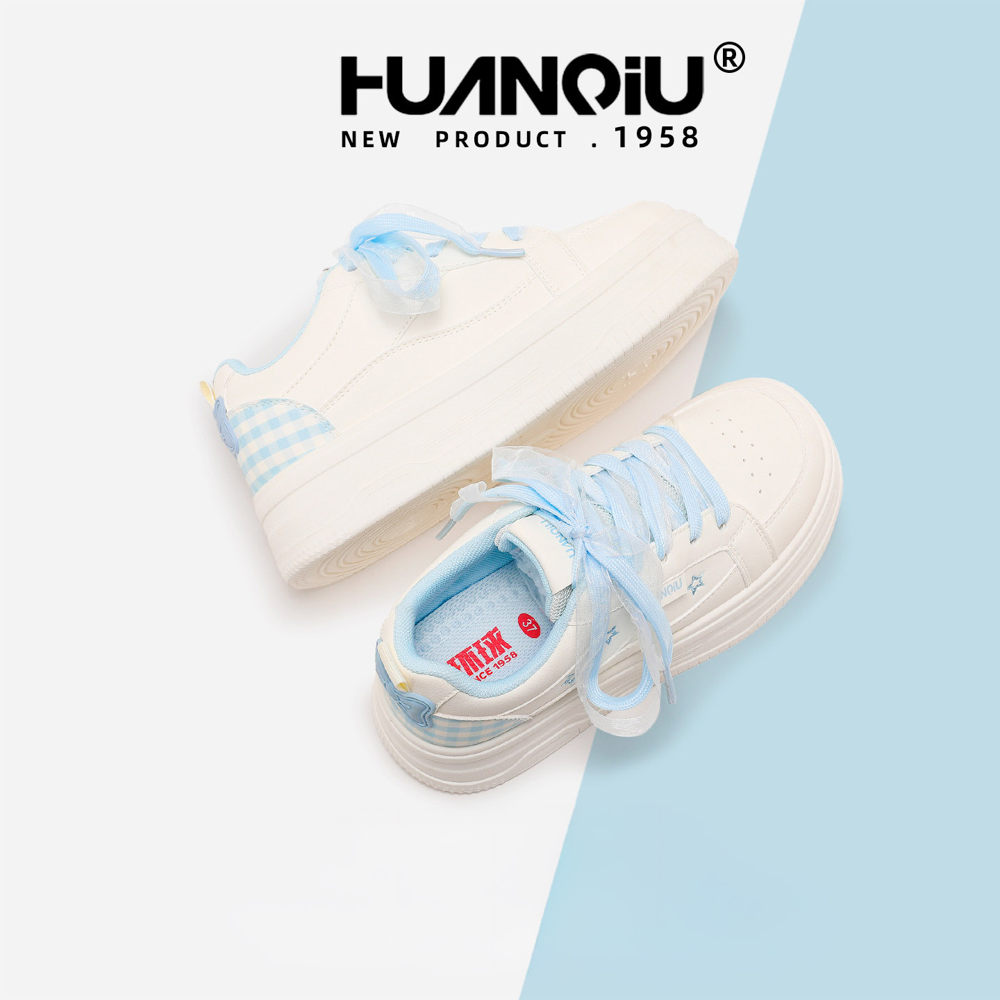 HUAN QIU Free shipping Designer Casual Shoes Thick soled board shoes women versatile fashionable casual breathable board shoes fashion