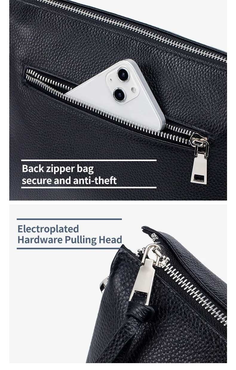 Natural Leather Womens Crossbody Bag with Multiple Compartments Large Capacity Shoulder Handbag Fashionable and Elegant Tote J251025