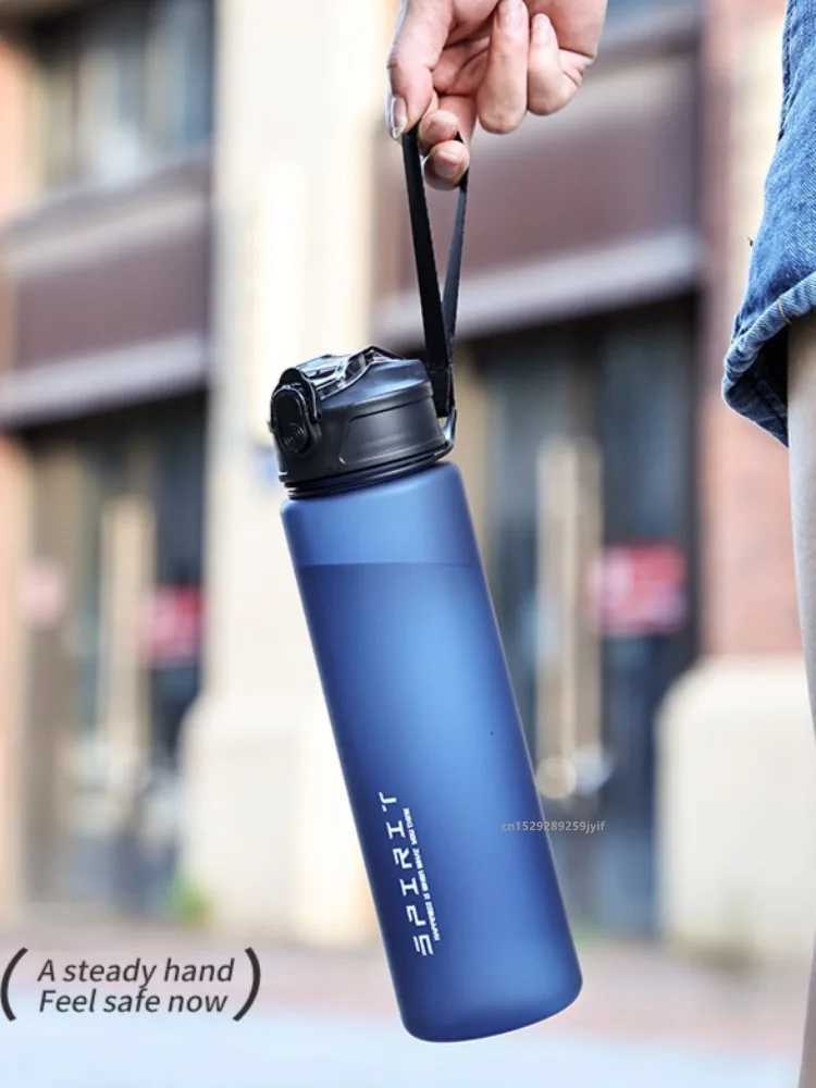 750ml Water Bottle with Straw Time Marker Large Capacity Motivational Plastic Leakproof Water Jug for Gym Travel Outdoor Sports J250923