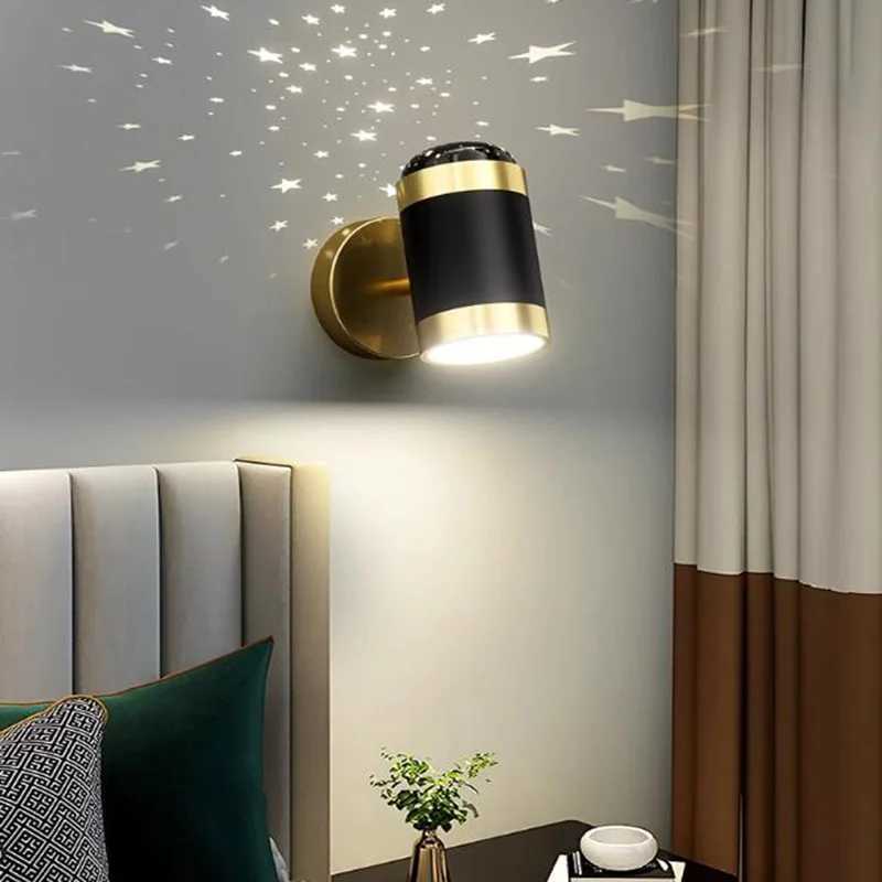 Nordic Ins Style Creative Starry Sky Projection Wall Lamp Bedroom Living Room Hotel Ceiling Decoration Lighting LED Wall light C251124