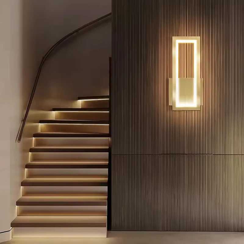 2PCS Modern Creative Wall Light LED Simple 3 Color Dimmable Indoor Wall Lamp Bedroom Bedside Staircase Home Decoration Lighting C251124