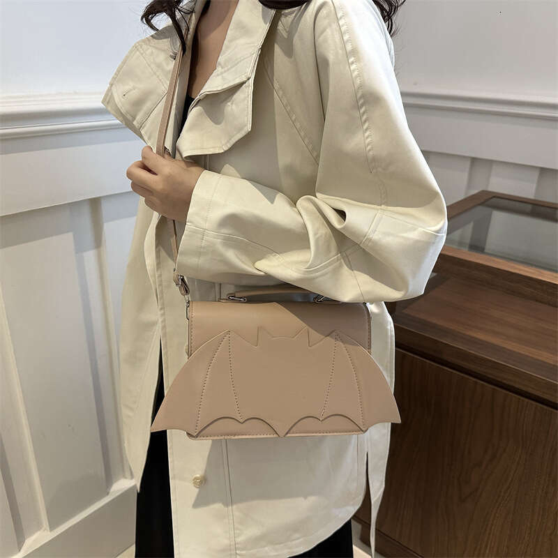 Handheld for Women New Halloween Single Shoulder Personality Bat Quirky Trendy Crossbody Small Square Bag