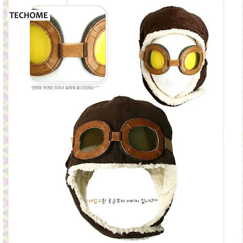 Autumn Winter Child Pilot Hat Protect Ear Cap Fashion Glasses Hats For 3 Months To 5 Years Old Baby Kids Head Accessories Z251029