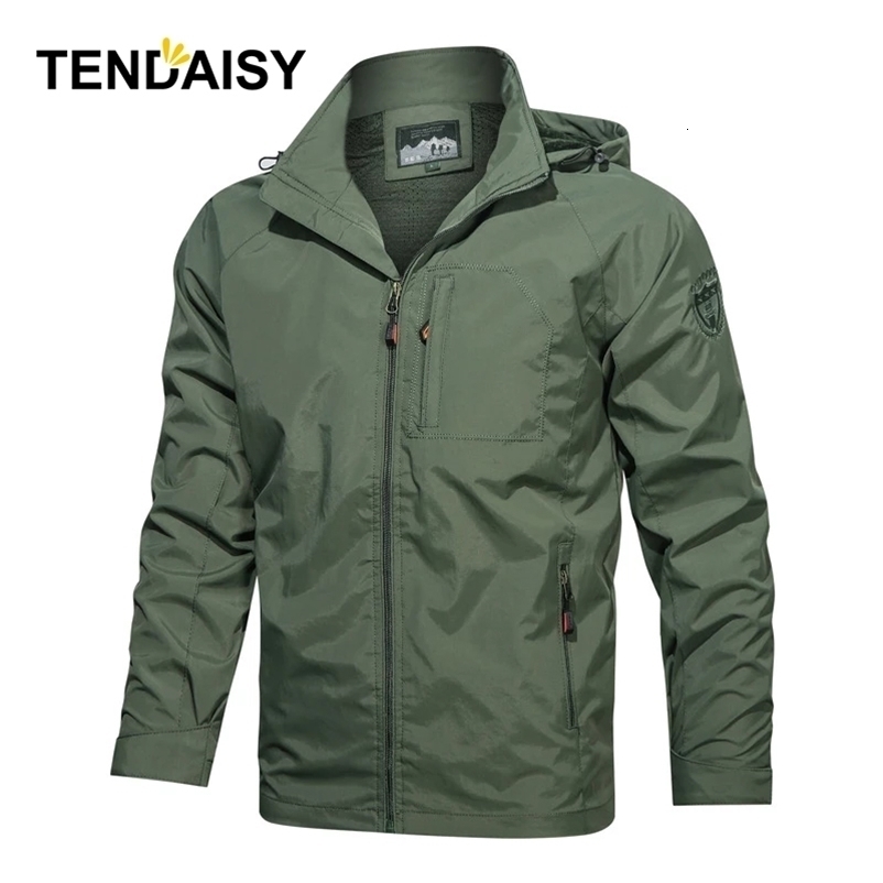 Men Jacket Waterproof Coats Breathable Camping Hiking Outdoor Sports Climbing Trekking Windbreaker Travel Spring Autumn 220813