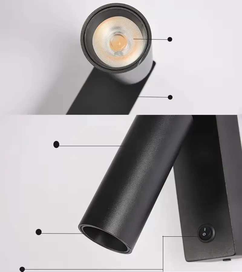 3W 5W Led Ceiling Wall Light Spot Lights Modern Style Folding Rotation Home Hotel Bedroom Bedside Living Room Reading Wall Lamp C251124