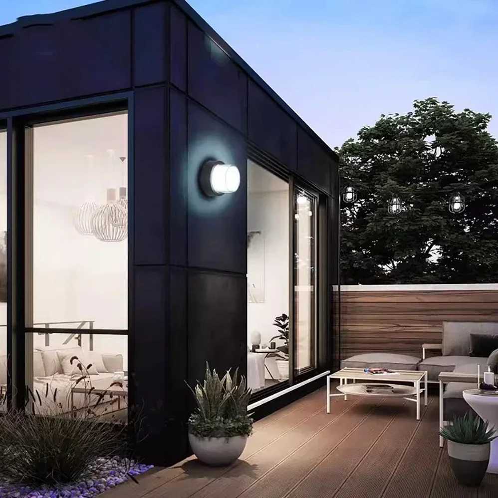 LED Outdoor Wall Light AC85265V Waterproof IP65 Motion Sensor Wall Lamp For Balcony Garden Corridor Entryway Home Decoratioan C251124