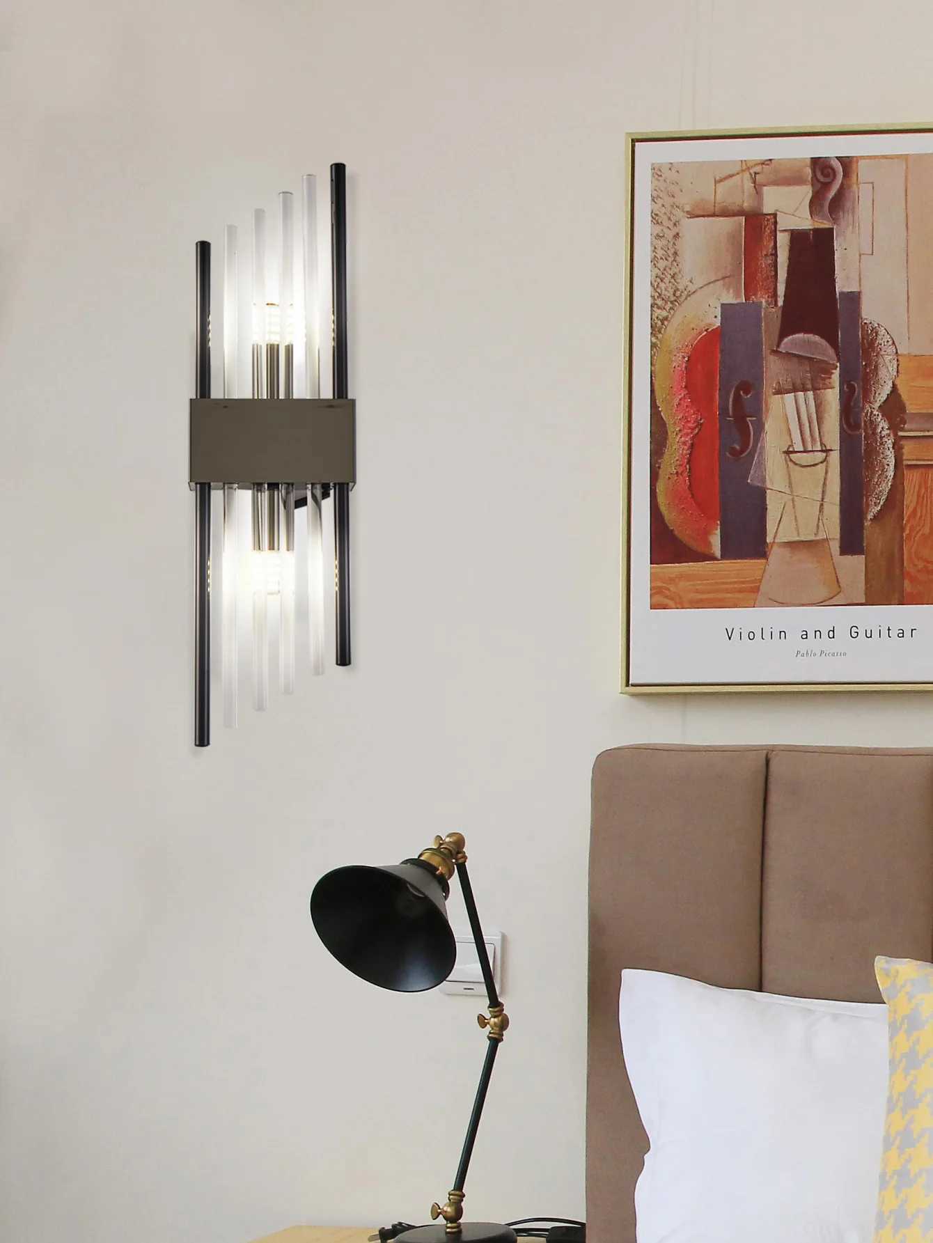 Goldenblack luxury modern wall Led light decorative lamplustre hotel living room bedroom wall sconce room decoration C250923