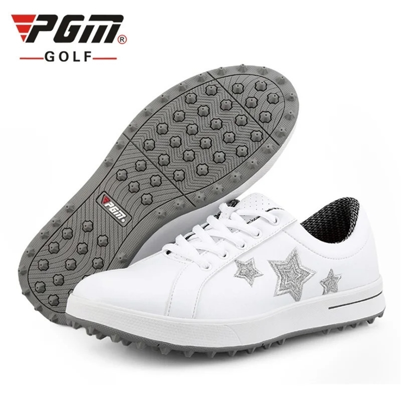 PGM women waterproof soft white golf shoes 240626