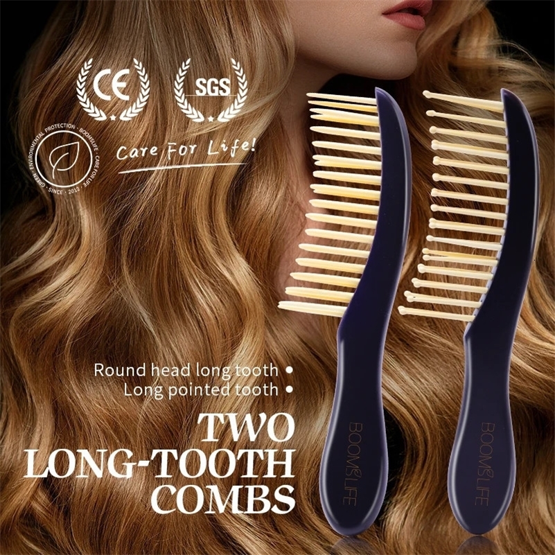 Wide Tooth Hair Comb Black Custom Wood Comb for Styling Detangling Hair Brush Women Head Acupuncture Point Massage Brush 240523