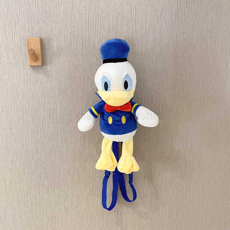 Disney 2024 New Mickey Plush Backpack for Girls Soft and Cute Doll Mickey Mouse and Donald Duck Fashion BackpackXJ250923