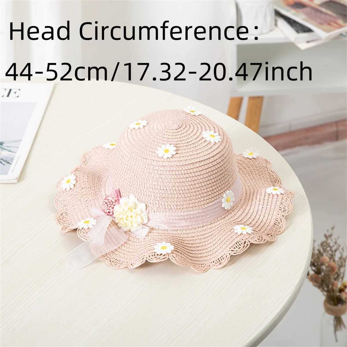 Kids Sun Hat Girls Summer New Straw Bag Cap Set Baby Travel Sun Protection Beach Hats Sun Fisherman Hat Z251029