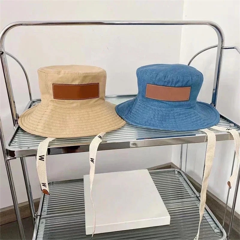 Canvas Bucket Hat Fashion Trend Lace Fisherman Hat Mens and Womens Summer Outdoor Leisure Sunset Hat Beach Hat YF0592 240423bj