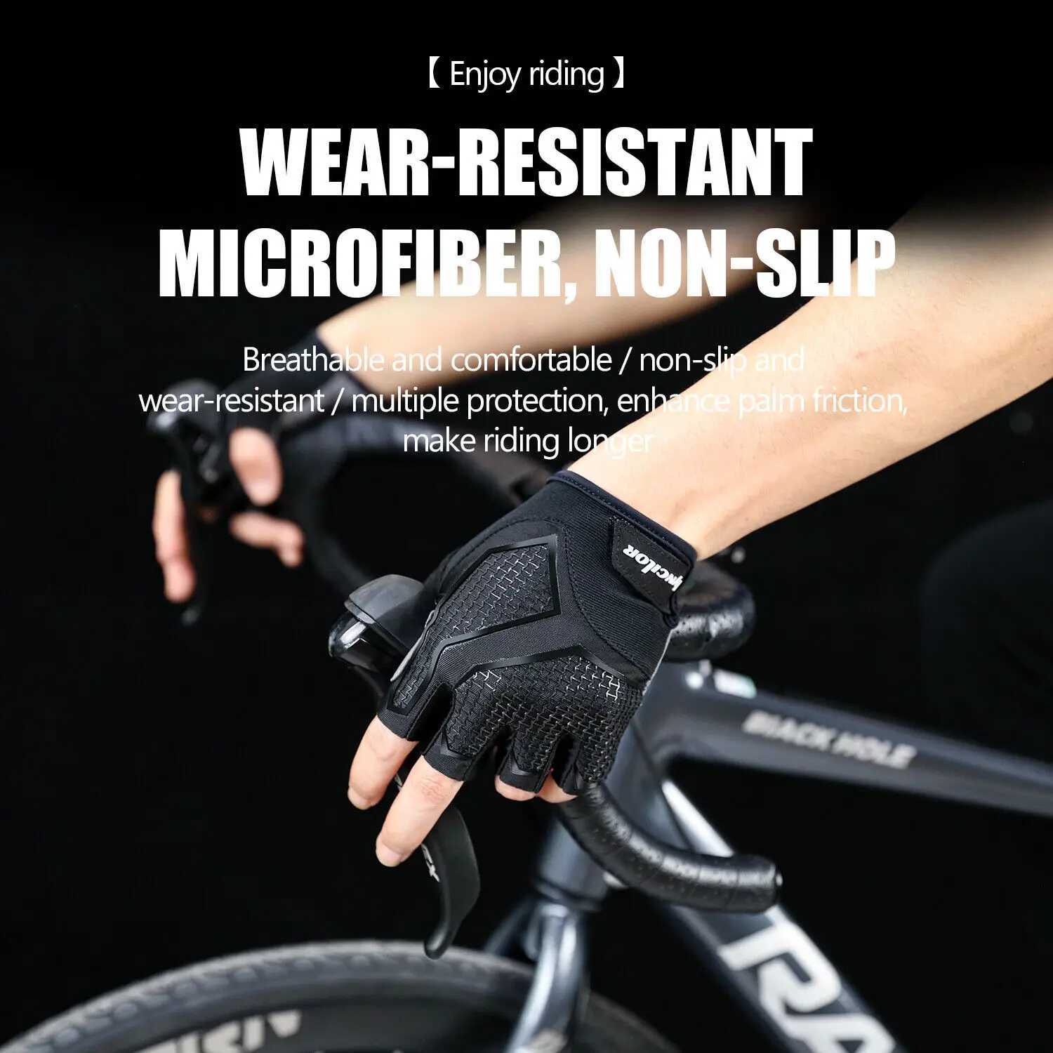 Cycling Gloves Anti Slip Half Finger Gel Pad ShockAbsorbing Road Riding Gloves Summer HalfFinger Men Women Cycling Gloves J250922