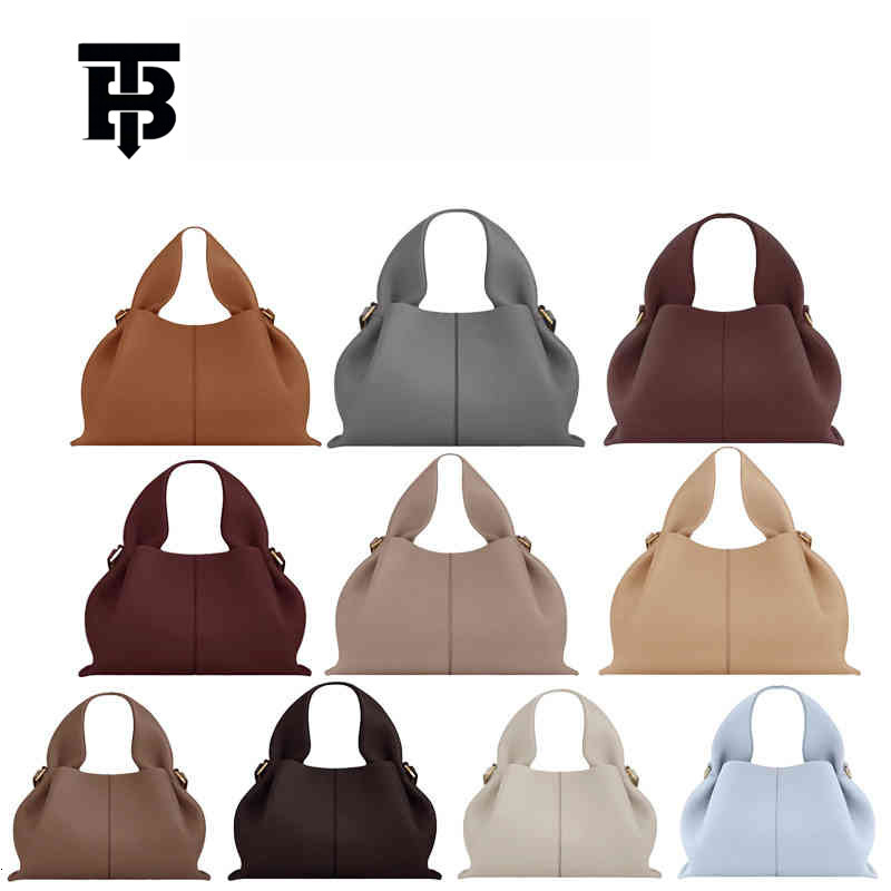 TB BHULAMTE Free Shipping New Designer Bag French Cloud Bag Genuine Leather 2025 High-quality Women's Fashion Dumpling Bag Armpit Handbag Shoulde