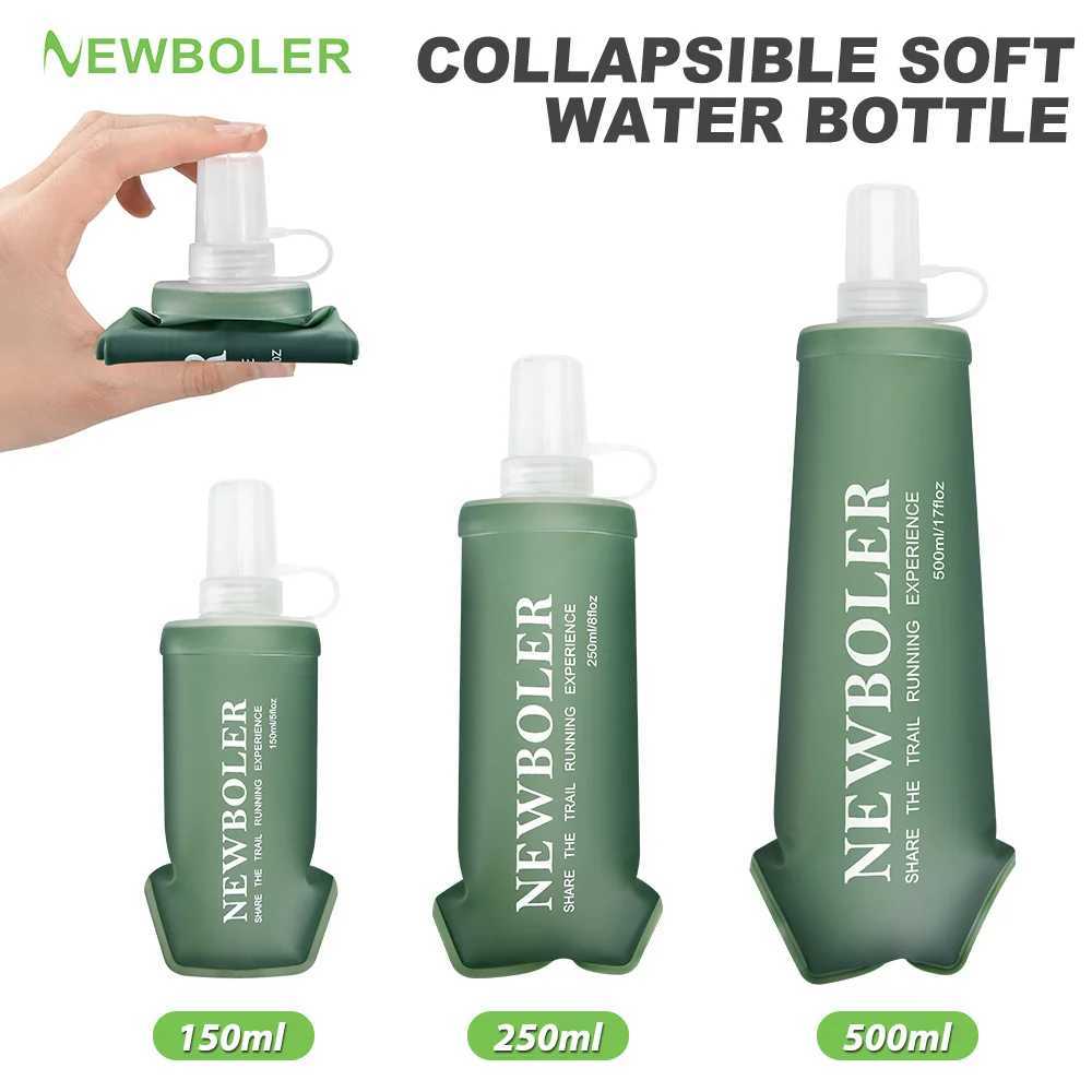 1PC 150ml250ml500ml Outdoor Collapsible Silicone Bite Size Water Bottle Running Camping Hiking Travel Convenient Water Bottle J250923