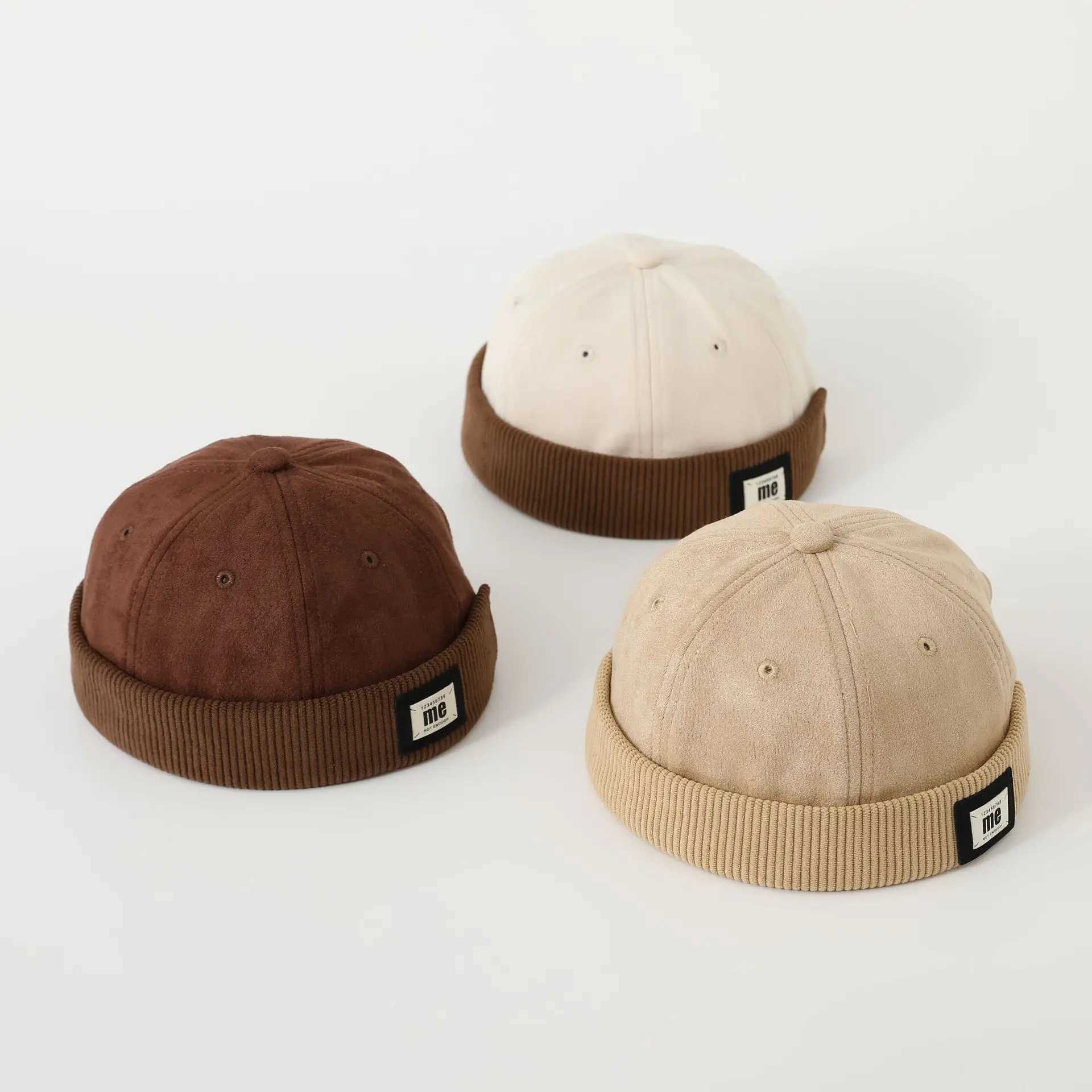 2024 Boy Kids Docker Cap Brimless Hat Spring Autumn Girl Beanie Hats Cotton Cartoon Letter Child Landlord Sailor Melon Caps Z251029