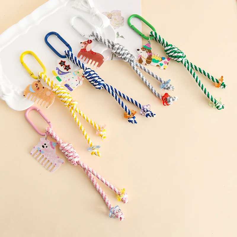 Dopamine Phone Lanyard Multifunctional Acrylic Keychain with Mini Comb Wrist Strap AntiLoss BagCup Charm for Women D250923