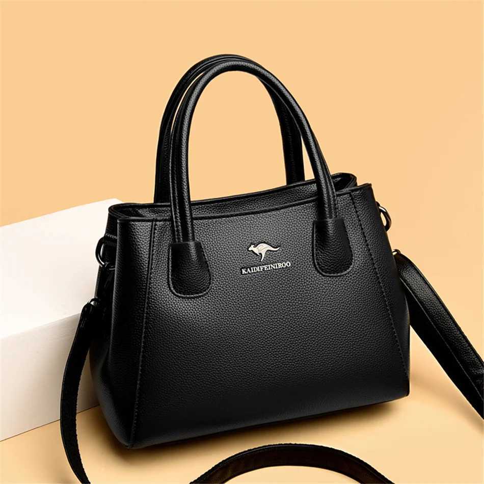 2 Layers Leather Luxury Handbags Women Bags Designer Handbags High Quality Small Casual Tote Bags For Women Shoulder Bag Winter J251025