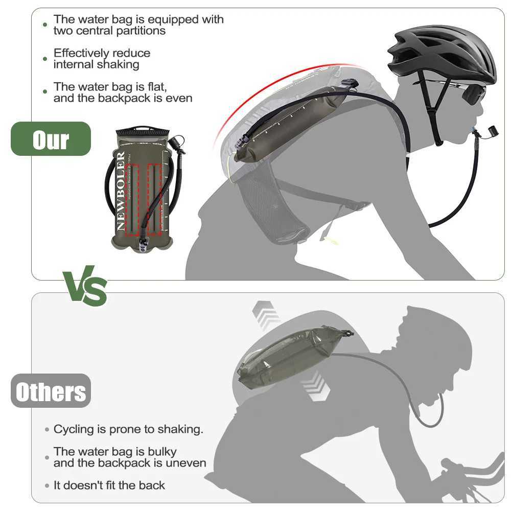 NEWBOLER TPU Detachable Drinking Tube Water Bag Large Capacity Outdoor Drinking Bag Mountaineering Running Reservoir Bag 2L3L J250923