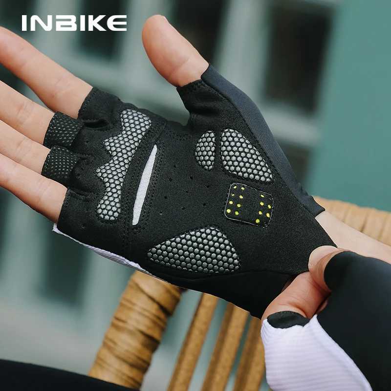 INBIKE Half Finger MTB Cycling Gloves Summer Bicycle Gloves for Men Riding SBR Palm Padded Mountain Road Bike Gloves Accessories J250922