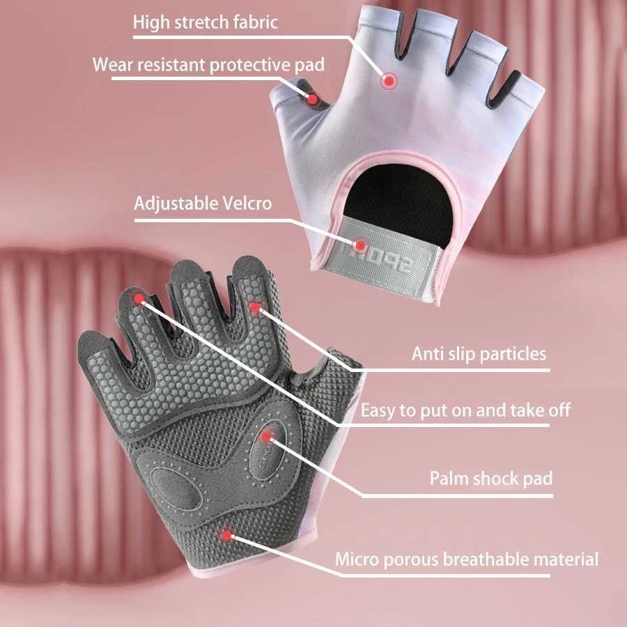 Sports and fitness gloves unisex semi finger breathable equipment training kettlebells bicycle straps wrist guards iron ma J250922