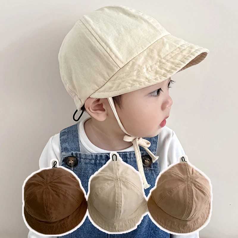 Summer Outdoor Baby Sun Hat Korean Infant Toddler Fisherman Caps Adjustable Soft Baby Boy Girl Visor Hats Z251029