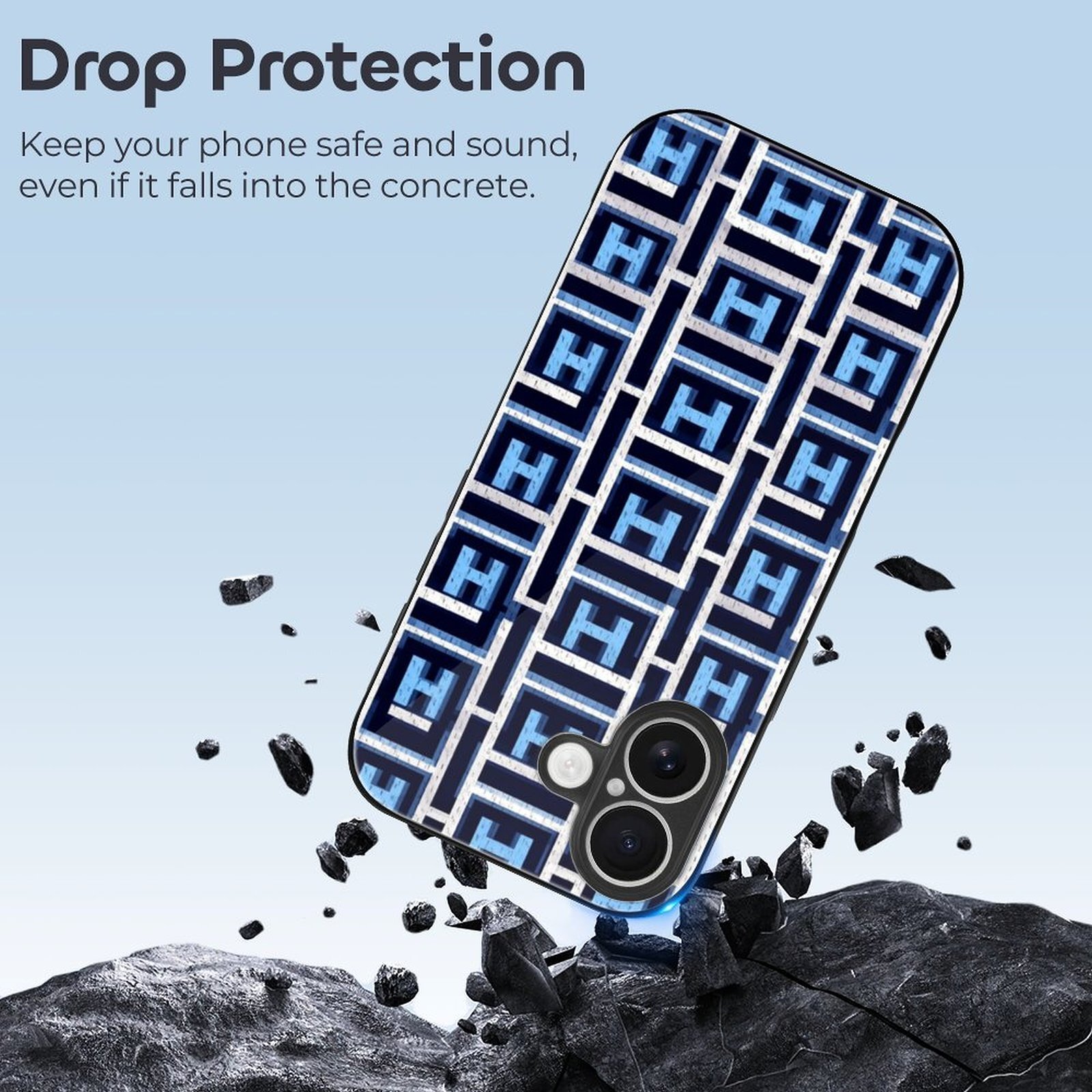 Her H Designer custom iphone 17 case luxury iphone glass material New original casing! Suitable for iphone 16 15 14phone case, 17ProMax, new 17Pro mag