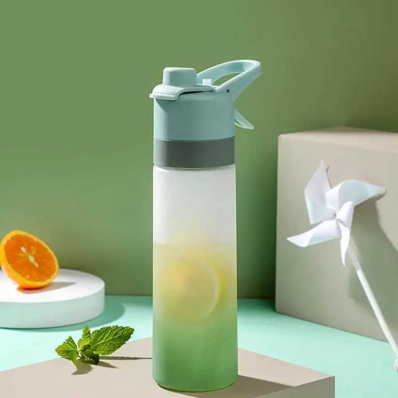 Spray Water Bottle 2 In 1 Water Bottle With Spray Refill Large Capacity Outdoor Drinking Sprayer Plastic Mugs Large Capacity J250923