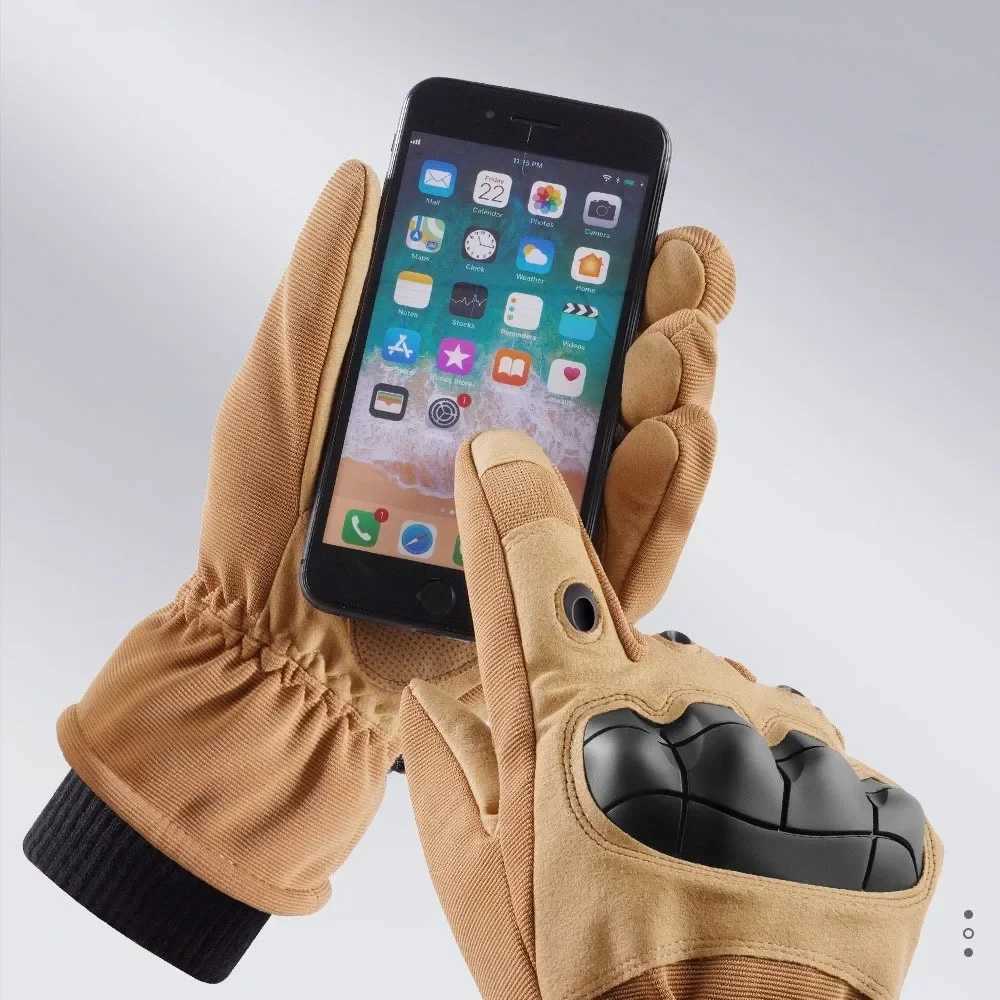 Winter Warm Thick Skiing Gloves Outdoor Hunting Protection Mountaineering Touchscreen Full Finger Gloves for Ski Motorcycle Bike J250922