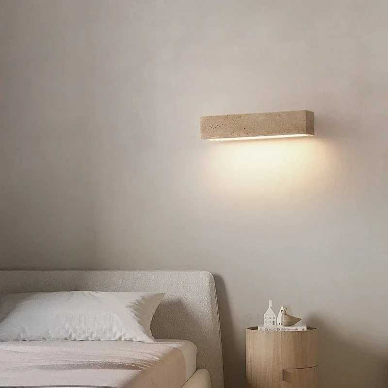 outdoor wall lamp Wabi Sabi Style Decorative Wall Sconce Lamp Apartment Bedroom Living Room Background Natural Stone Wall Lights C251124
