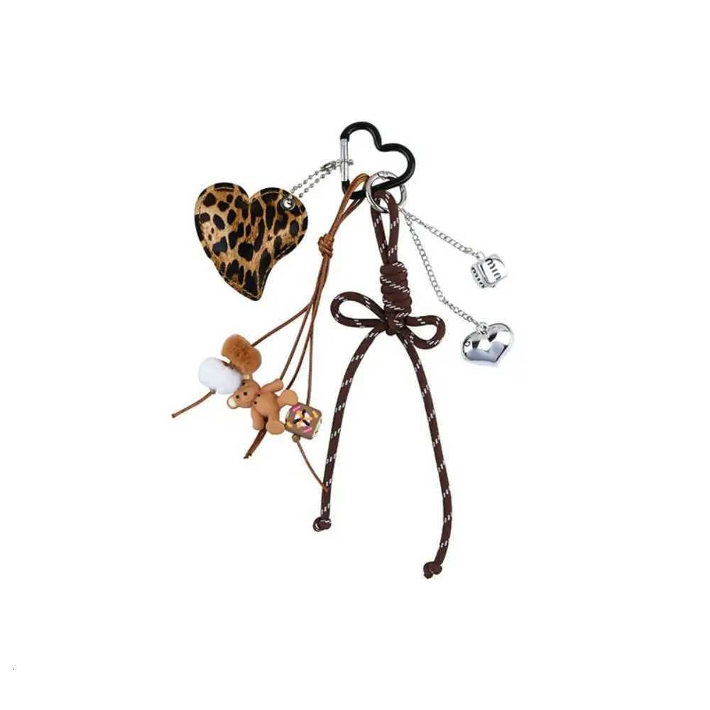 Creative Heart Purse Hanging Pendants Bow Hanmade Rope Keychain Bag Pendants D250923