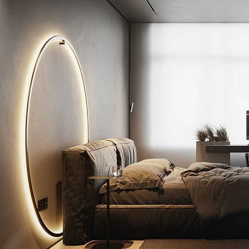 Modern round LED wall light with USB Plug art deco wall lights designer up down lights for Indoor Bedroom bedside wall lights C251124