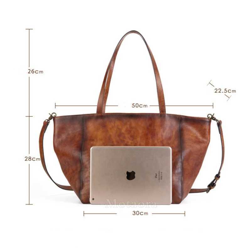 MOTAORA New Cowhide Large Capacity Shoulder Bag For Women Genuine Leather Crossbody Tote Bags Luxury Casual Solid Handbag Purse J251025
