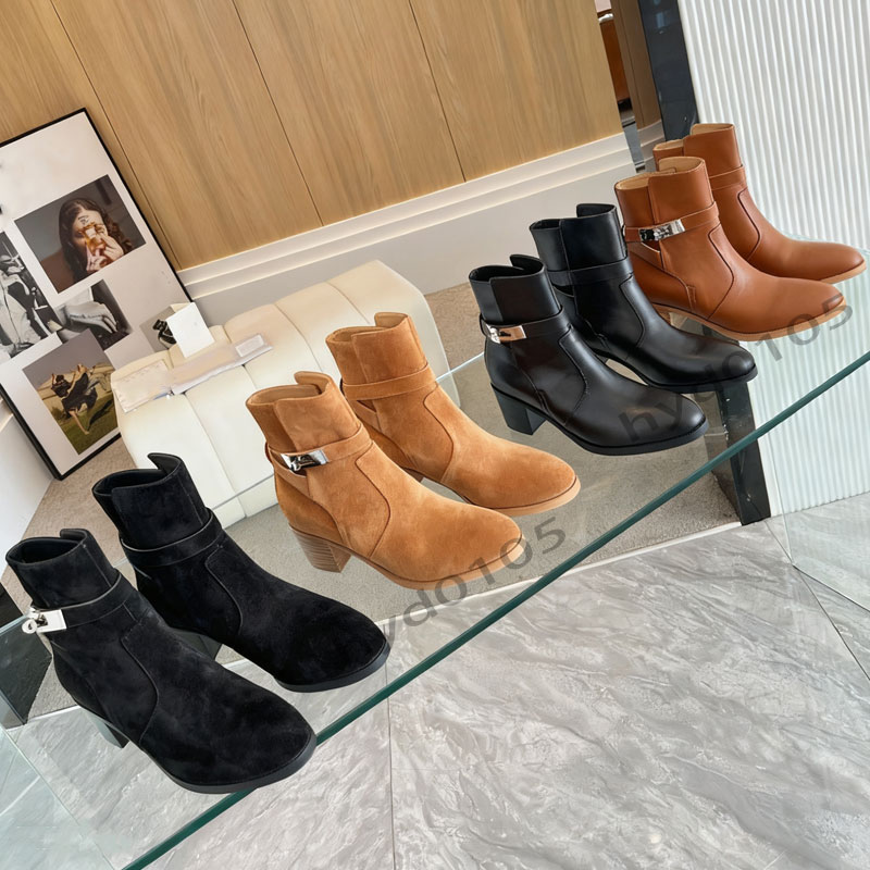 Designer High Heel Boots Women Fashion Martin Boot Warm Short Bootss Leather Ankle Comfortable Winter Wedding Boots