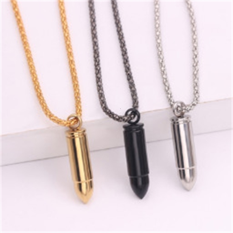 Pendant Necklaces 1PC Bullets Stainless Steel for Daily Wearing Party Highlight Your Different Dressing Up Mens Classic Necklace 230807