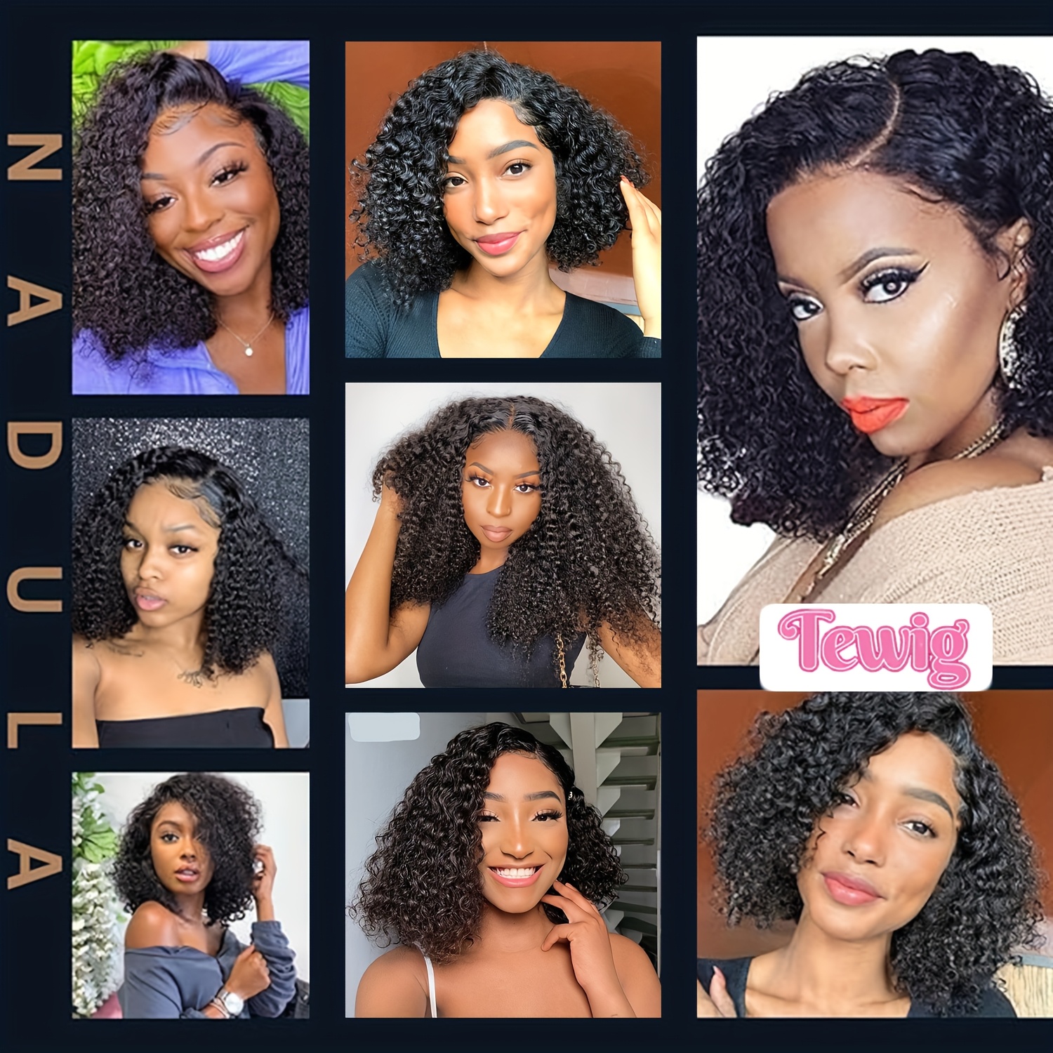 13X4 Bouncy Deep Wave Glueless Bob Wig 200% Density Human Hair Wigs Deep Wave Lace Front Wigs Upgraded