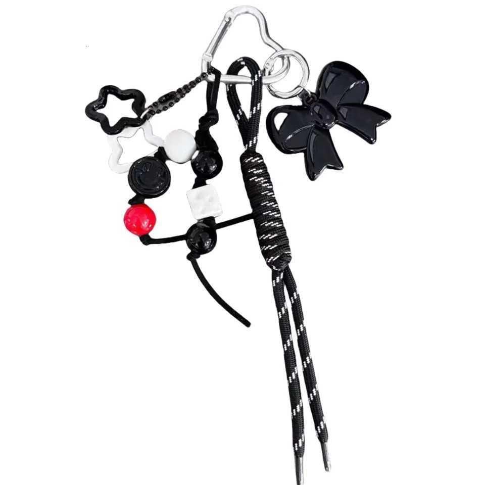 Cute Flower Heart Rope Bag Charm Y2KKeychain Purse Charm for Handbags Bogg Bags Accessories Miltiple Key Chain D250923