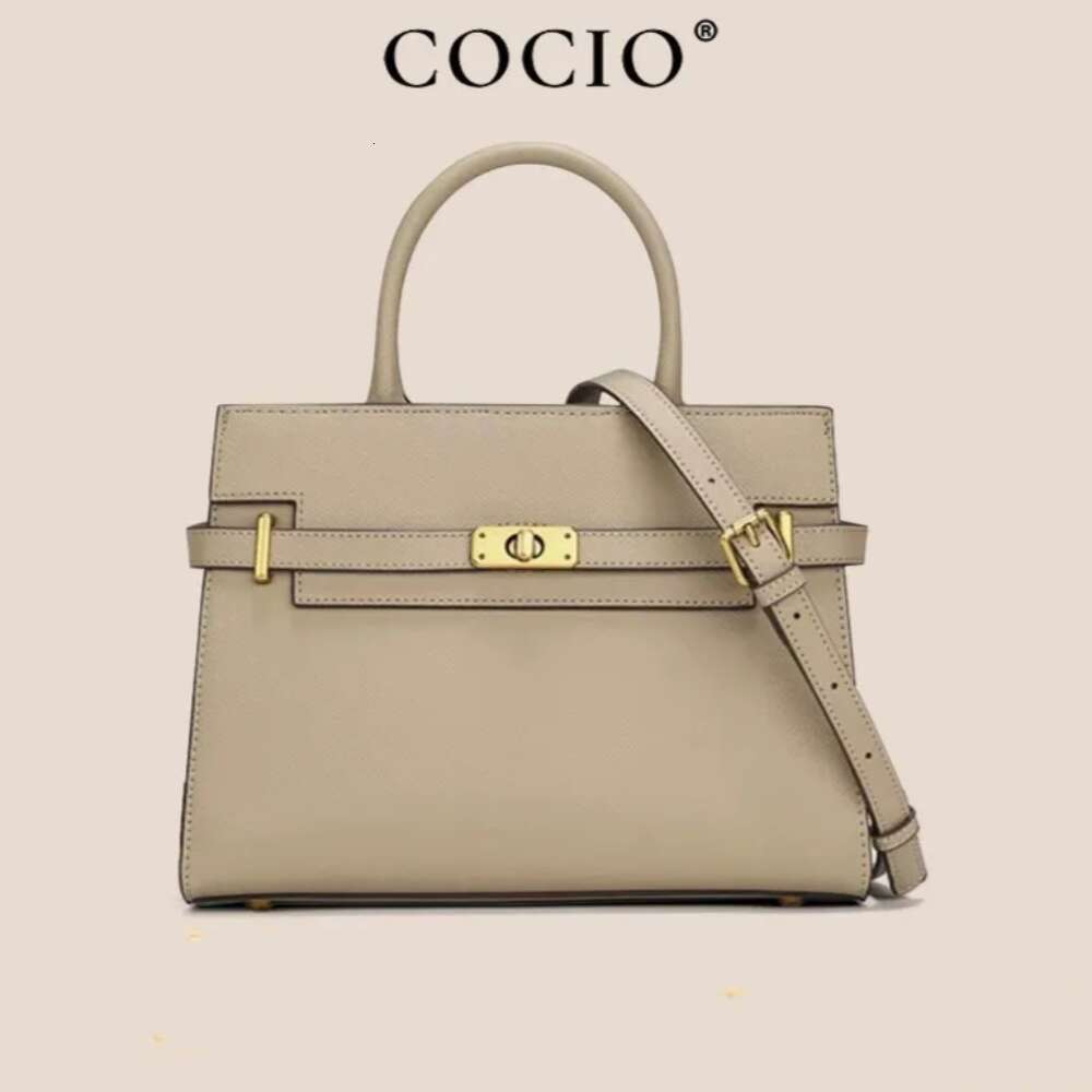 COCIO designer Shoulder Bags 28*20*11cm New Handheld Solid Color High Quality Womens Genuine Leather Lady Bag dh4420146 Z1