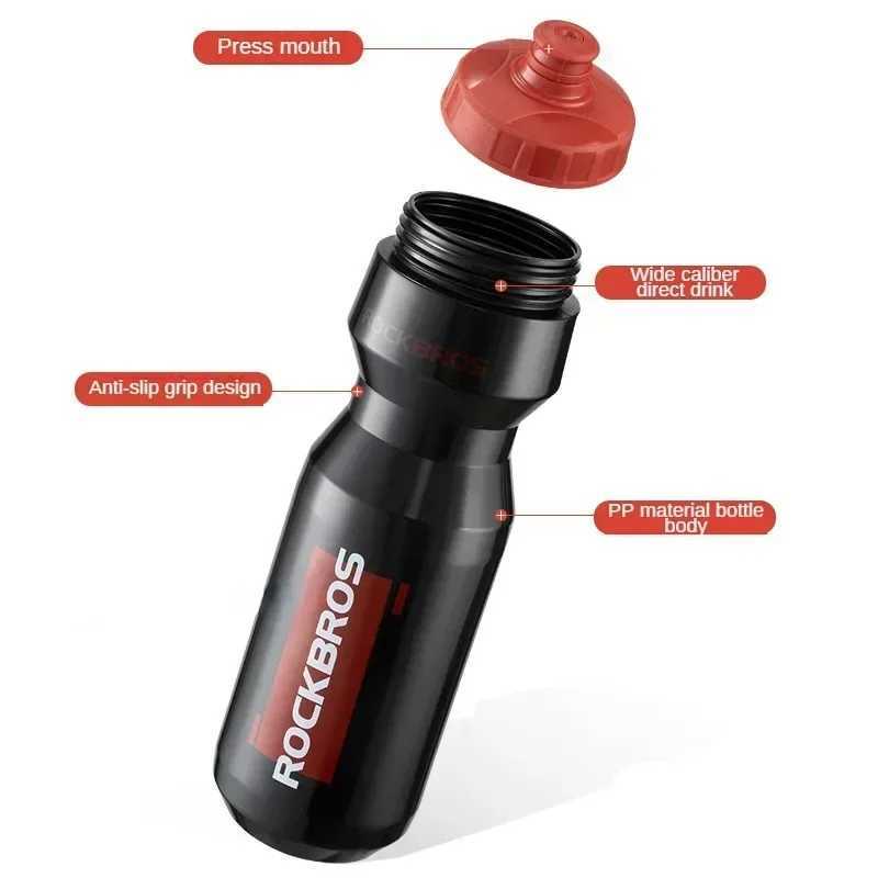 750ml Bicycle Water Bottle Food Grade Sports Fitness Running Riding Camping Hiking Cycling Kettle Leakproof Bike Bottle Cage J250923