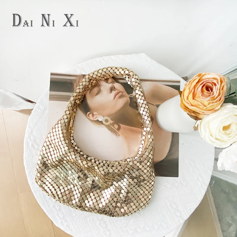 Fashion Women Shoulder Bags ner Silver Lady Handbags Small Underarm Tote Bag 250815