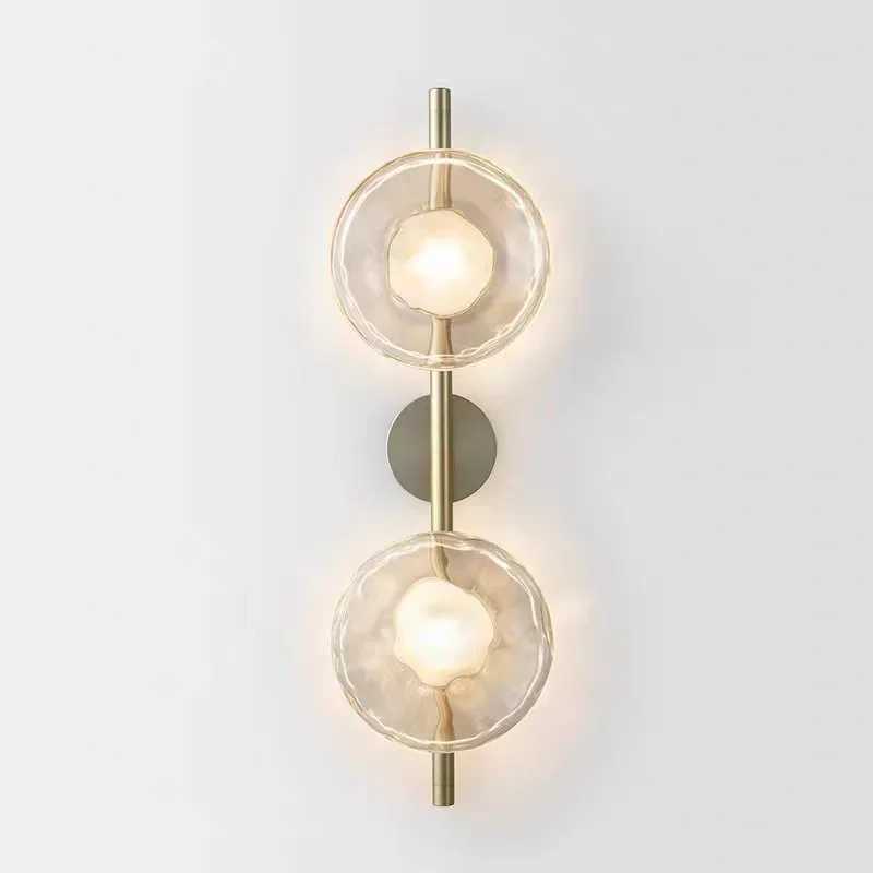Modern Minimalist Shaped Glass Wall Lamp Nordic Living Room Designer Lights for Bedroom and Study Decoration Creative Art Light C251124