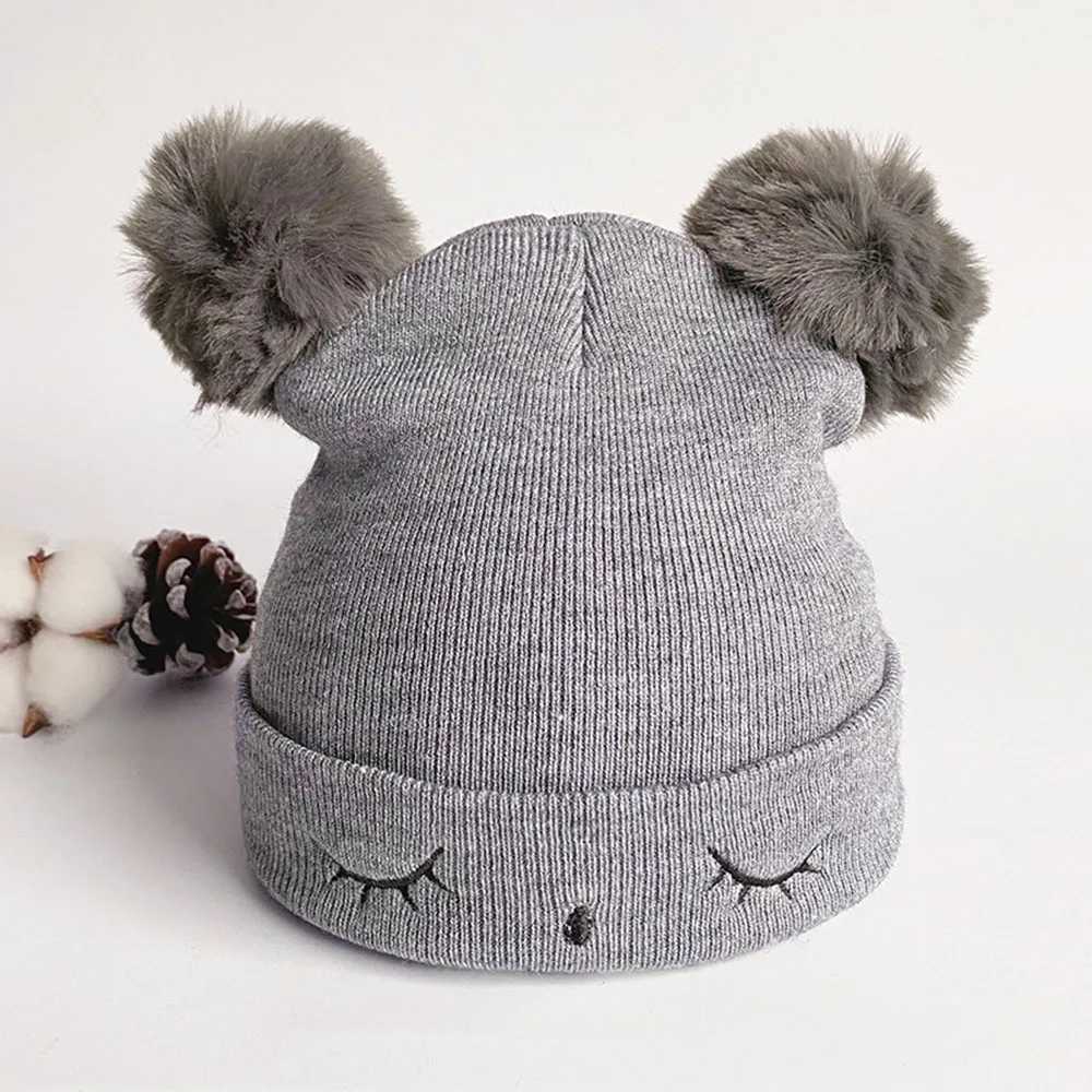 Childrens Cap Baby Hat Toddler Knitted Crochet Beanie Caps Boys Girls Cute Winter Warm Hats For Kids 03 Years Z251029