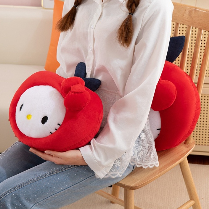 Miniso Hello Kitty Classic Sitting Cute Apple Pillow Plush Doll Gift W260306