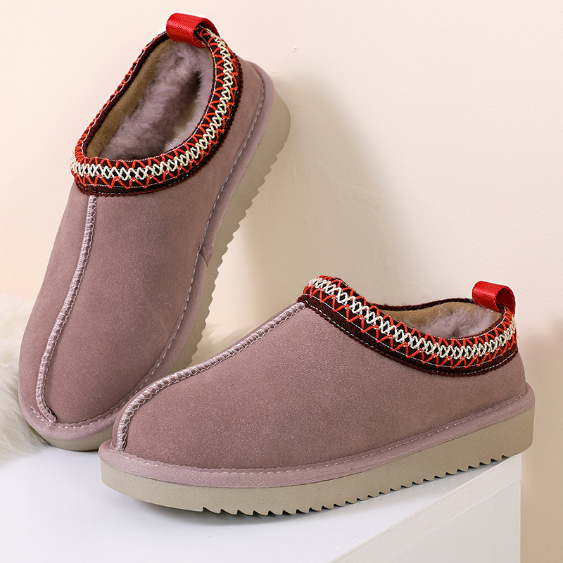 hot free shipping designer shoes Anti slip snow boots autumn and winter new style for wearing velvet toe cover semi trailer women's shoes black g